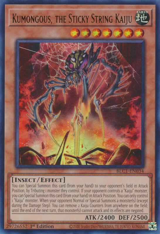 Kumongous, the Sticky String Kaiju-Battles of Legend: Chapter 1-Ultra Rare-1st Edition