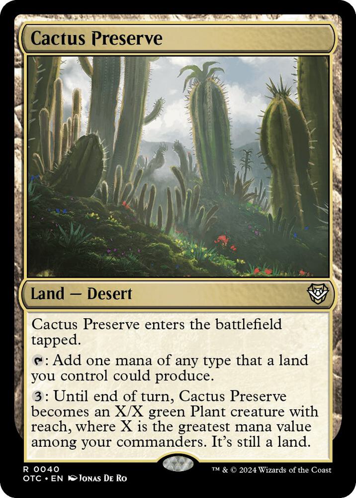 Cactus Preserve-Commander: Outlaws of Thunder Junction-R-Normal