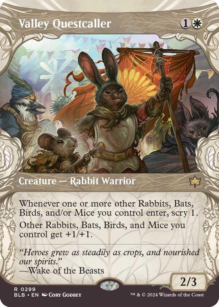 Valley Questcaller (Showcase)-Bloomburrow-R-Foil