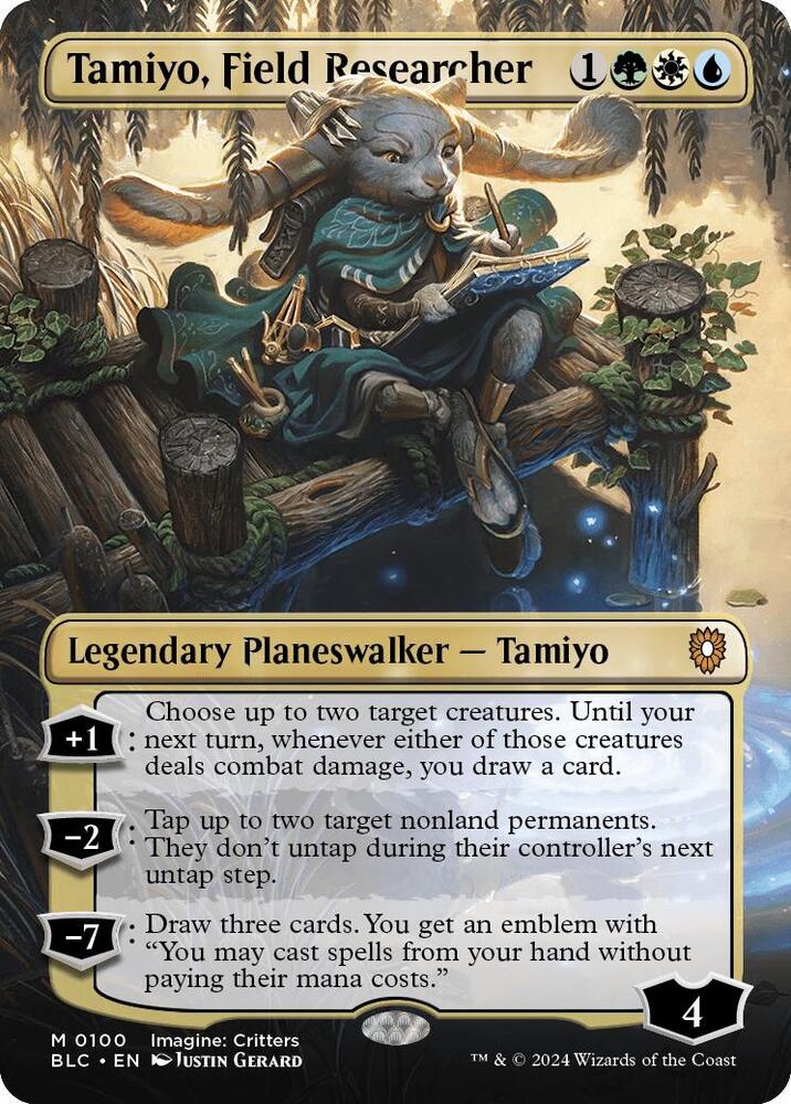 Tamiyo, Field Researcher (Borderless)-Commander: Bloomburrow-M-Foil