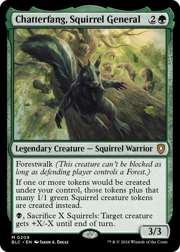 Chatterfang, Squirrel General-Commander: Bloomburrow-M-Normal
