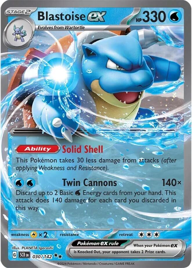 Blastoise ex-SV07: Stellar Crown-Double Rare-Holofoil