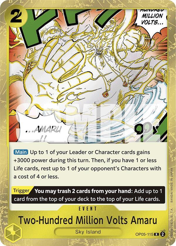 Two-Hundred Million Volts Amaru (Jolly Roger Foil)-Premium Booster -The Best--R-Foil