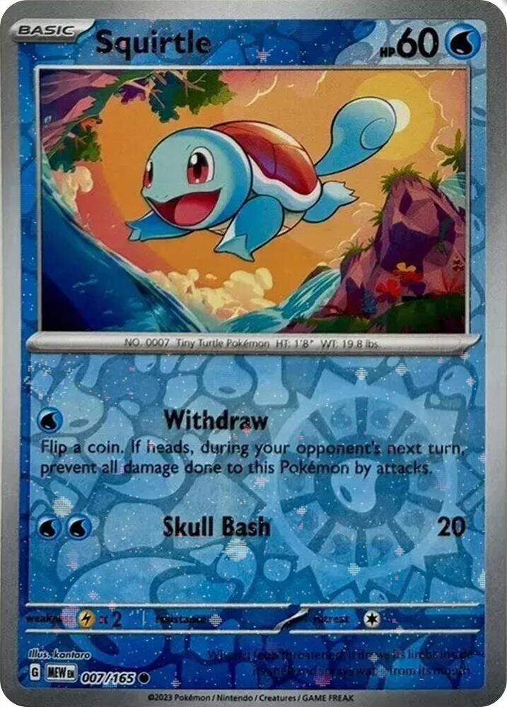 Squirtle - 007/165 (Reverse Cosmos Holo) (Costco Exclusive)-Miscellaneous Cards & Products-Common-Holofoil