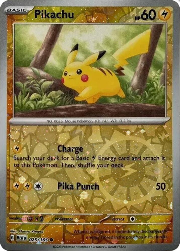 Pikachu - 025/165 (Reverse Cosmos Holo) (Costco Exclusive)-Miscellaneous Cards & Products-Common-Holofoil