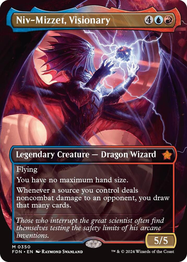 Niv-Mizzet, Visionary (Borderless)-Foundations-M-Normal
