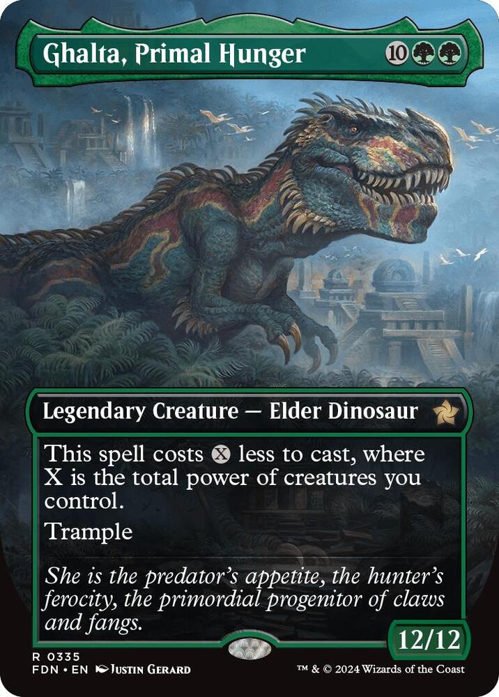 Ghalta, Primal Hunger (Borderless)-Foundations-R-Foil