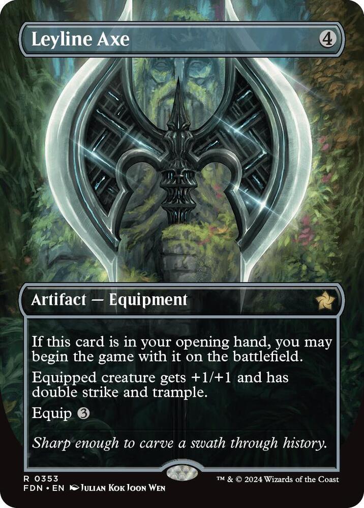 Leyline Axe (Borderless)-Foundations-R-Foil