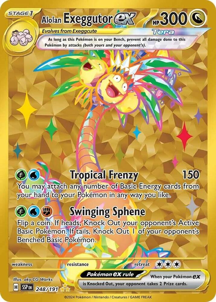 Alolan Exeggutor ex - 248/191-SV08: Surging Sparks-Hyper Rare-Holofoil