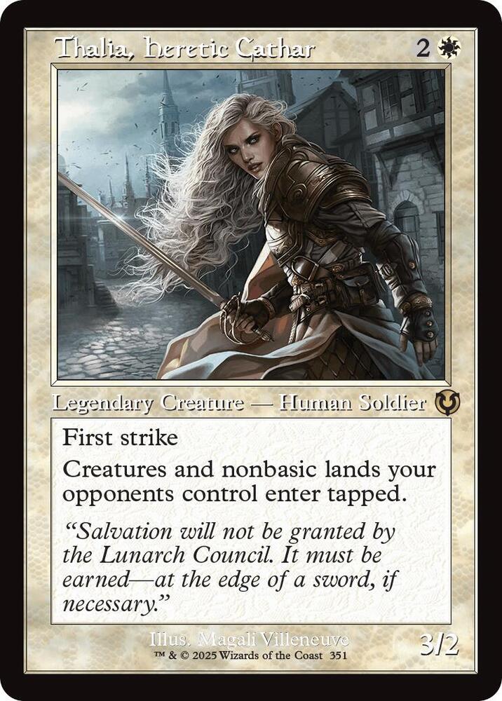 Thalia, Heretic Cathar (Retro Frame)-Innistrad Remastered-R-Normal