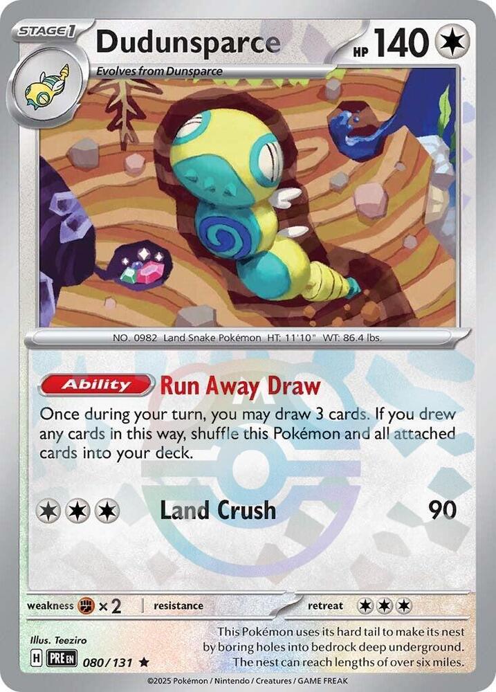 Dudunsparce (Master Ball Pattern)-SV: Prismatic Evolutions-Rare-Holofoil
