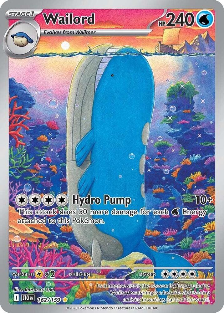 Wailord - 162/159-SV09: Journey Together-Illustration Rare-Holofoil