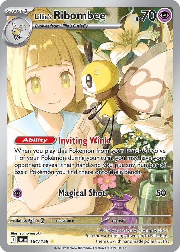 Lillie's Ribombee - 164/159-SV09: Journey Together-Illustration Rare-Holofoil