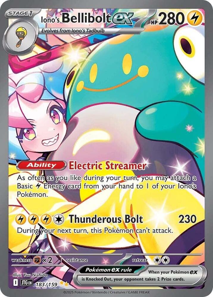 Iono's Bellibolt ex - 183/159-SV09: Journey Together-Special Illustration Rare-Holofoil