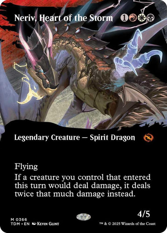 Neriv, Heart of the Storm (Borderless)-Tarkir: Dragonstorm-M-Foil