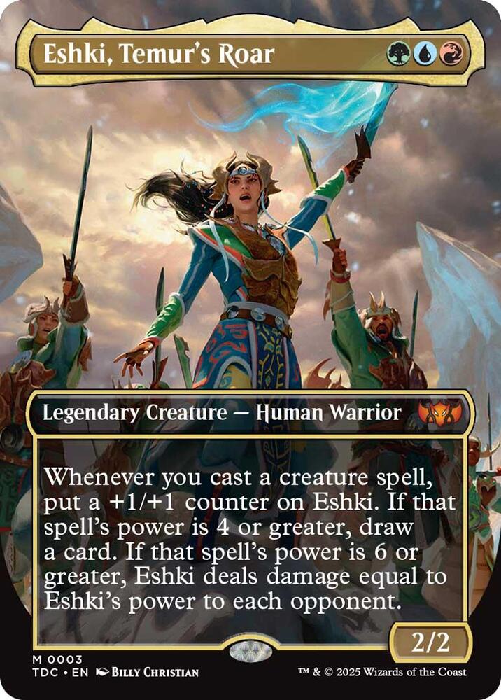 Eshki, Temur's Roar (Borderless)-Commander: Tarkir: Dragonstorm-M-Foil