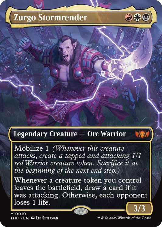 Zurgo Stormrender (Borderless)-Commander: Tarkir: Dragonstorm-M-Foil