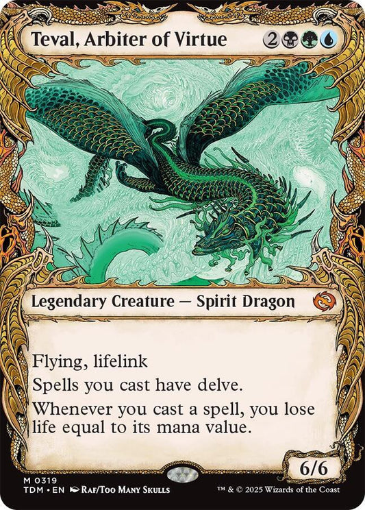 Teval, Arbiter of Virtue (Showcase)-Tarkir: Dragonstorm-M-Normal