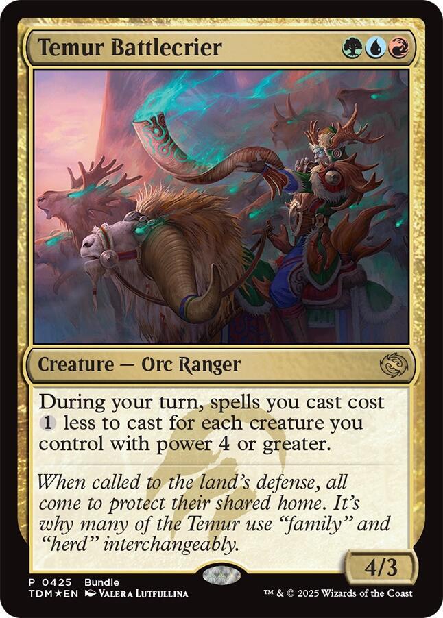 Temur Battlecrier (TDM Bundle)-Unique and Miscellaneous Promos-P-Foil