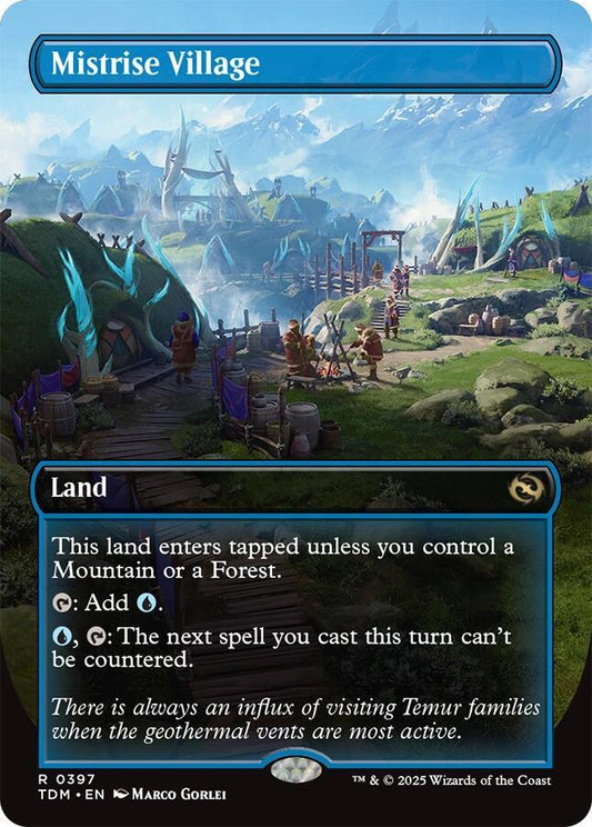 Mistrise Village (Borderless)-Tarkir: Dragonstorm-R-Normal