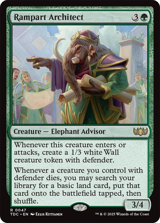 Rampart Architect-Commander: Tarkir: Dragonstorm-R-Normal