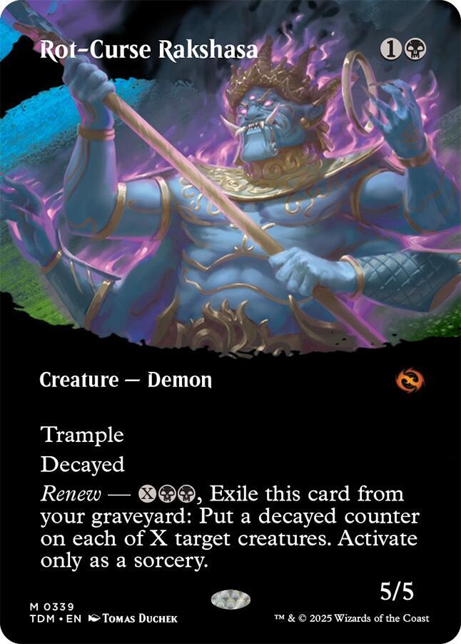 Rot-Curse Rakshasa (Borderless)-Tarkir: Dragonstorm-M-Normal