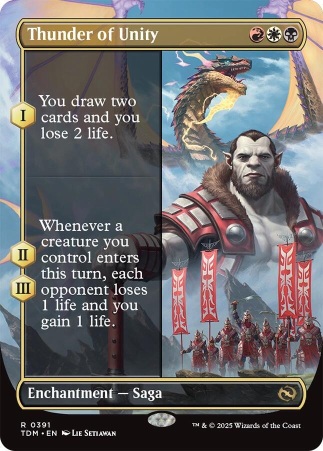 Thunder of Unity (Borderless)-Tarkir: Dragonstorm-R-Normal