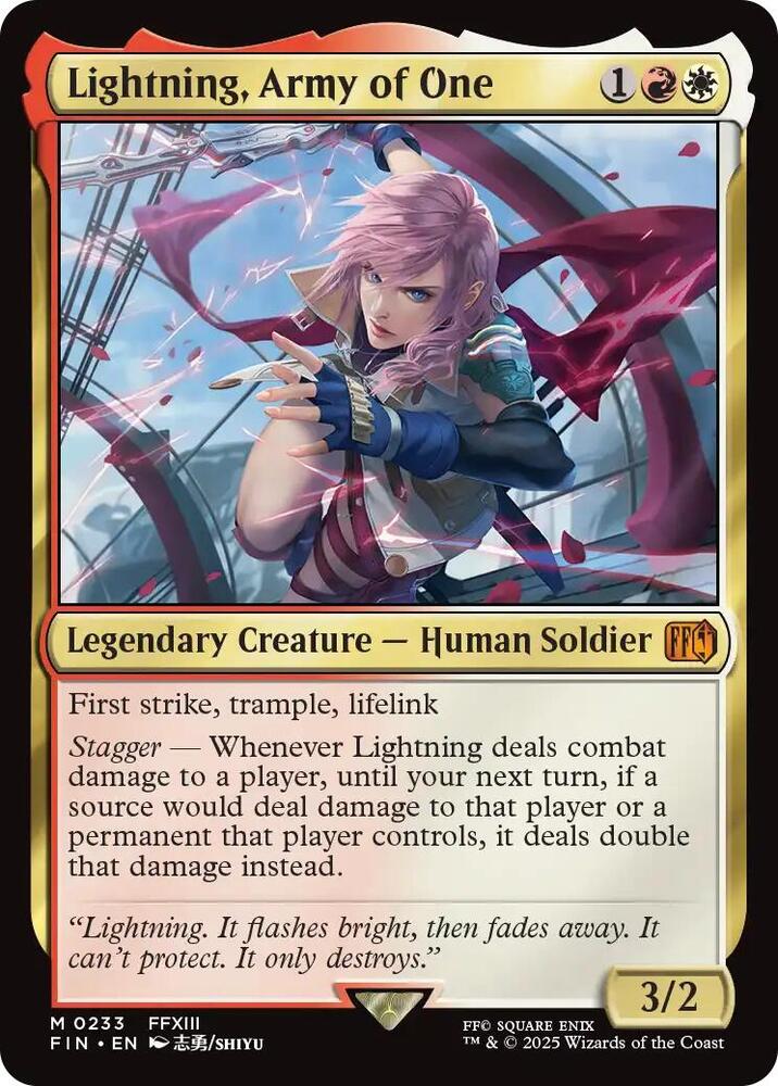 Lightning, Army of One-FINAL FANTASY-M-Foil