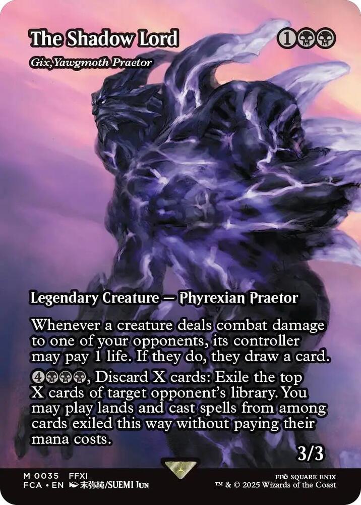 The Shadow Lord - Gix, Yawgmoth Praetor (Showcase)-FINAL FANTASY: Through the Ages-M-Normal