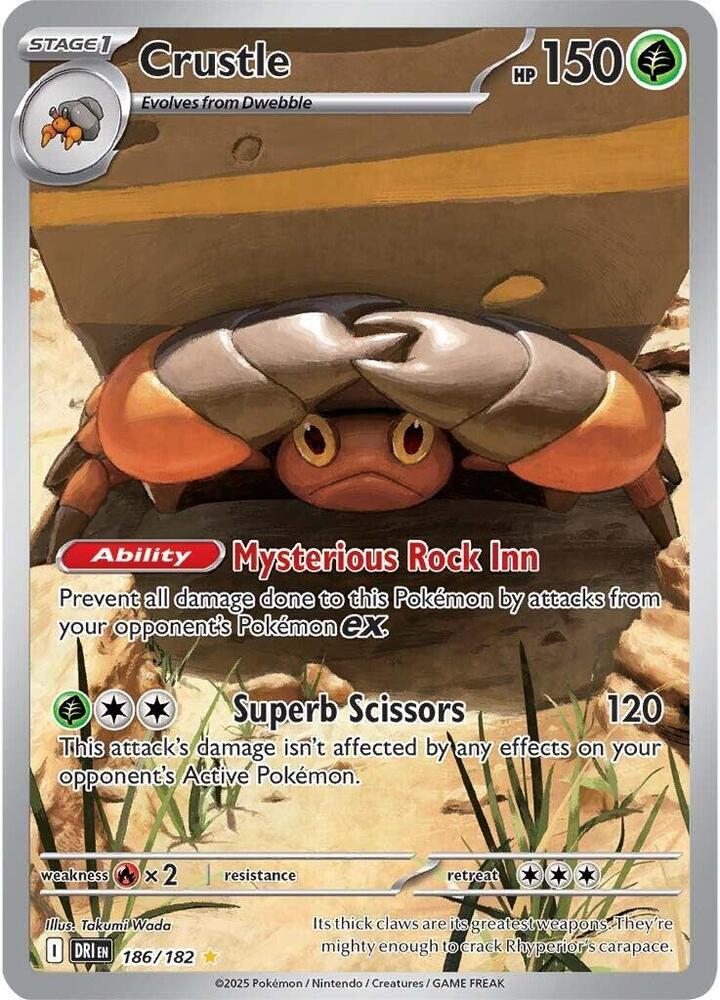 Crustle - 186/182-SV10: Destined Rivals-Illustration Rare-Holofoil