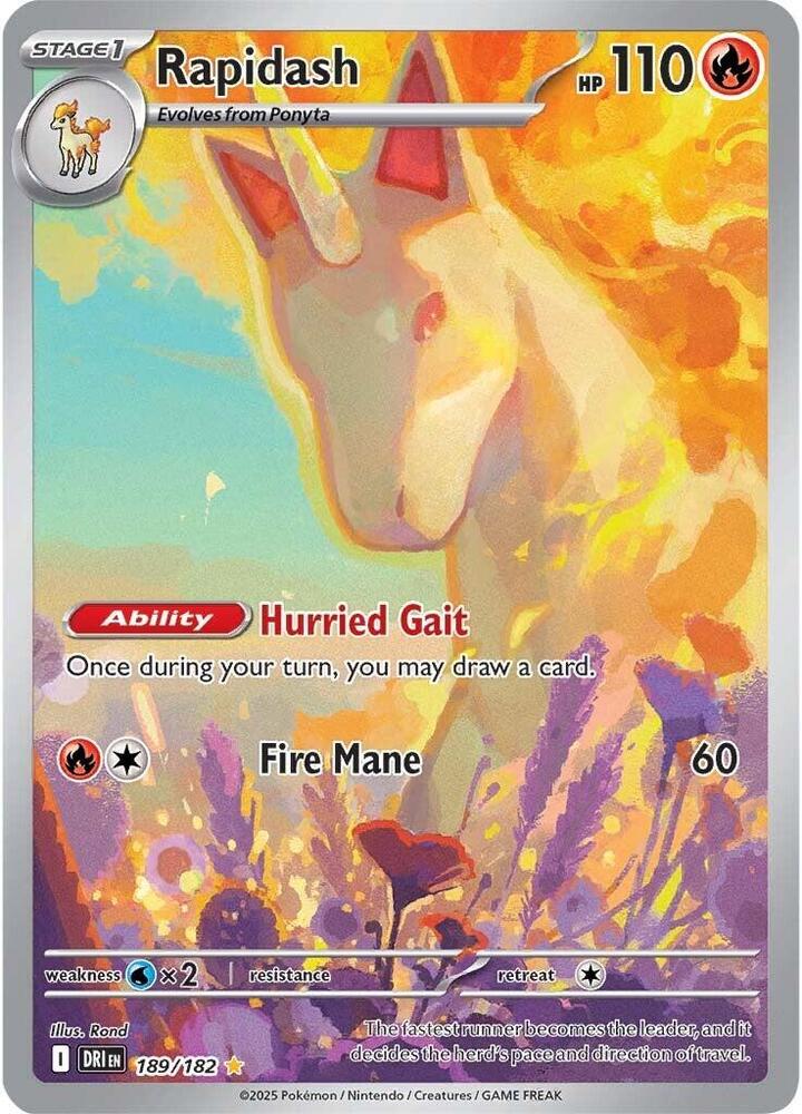 Rapidash - 189/182-SV10: Destined Rivals-Illustration Rare-Holofoil