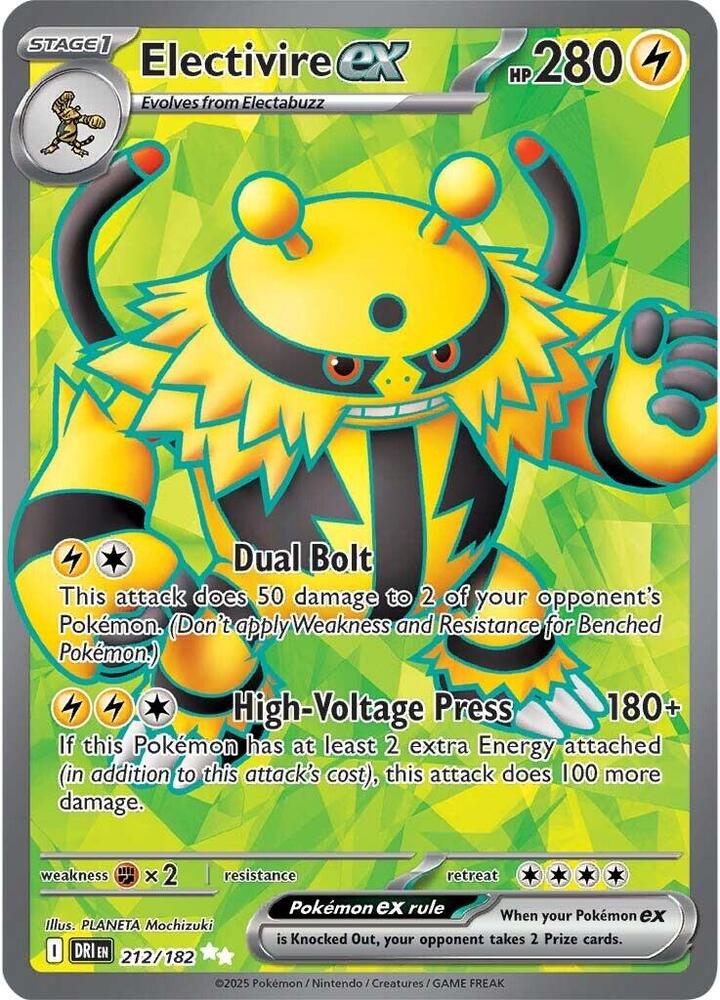 Electivire ex - 212/182-SV10: Destined Rivals-Ultra Rare-Holofoil