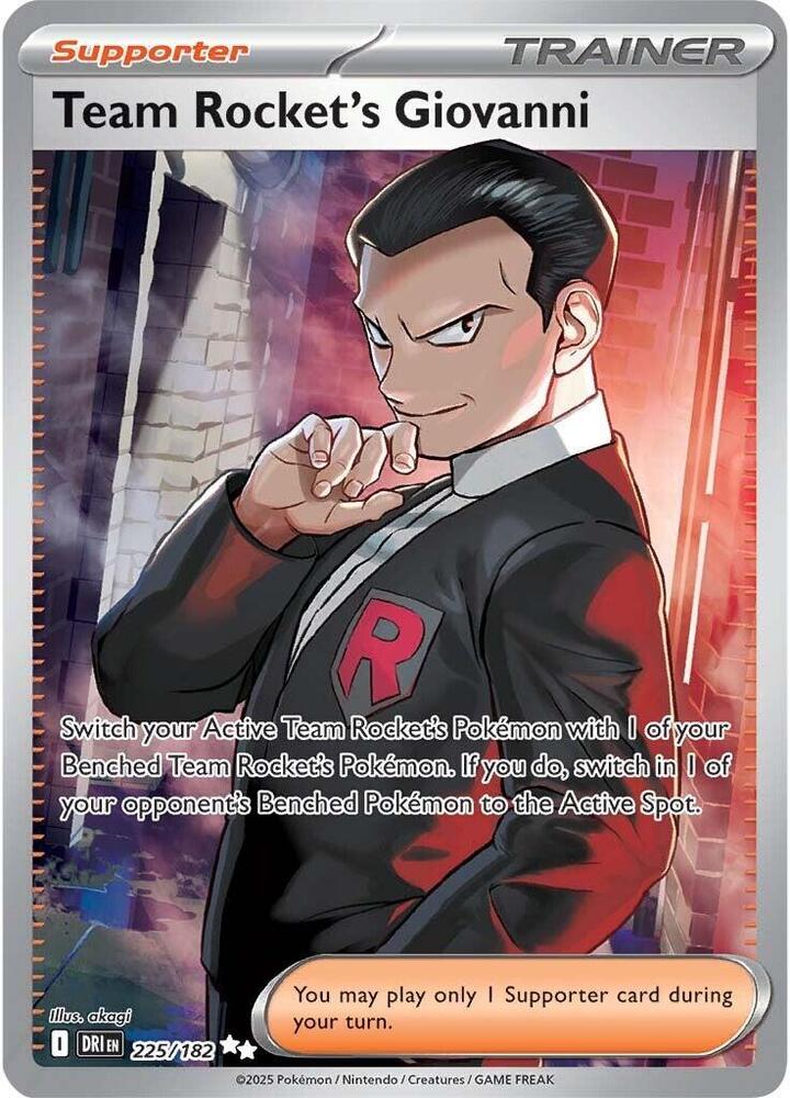 Team Rocket's Giovanni - 225/182-SV10: Destined Rivals-Ultra Rare-Holofoil