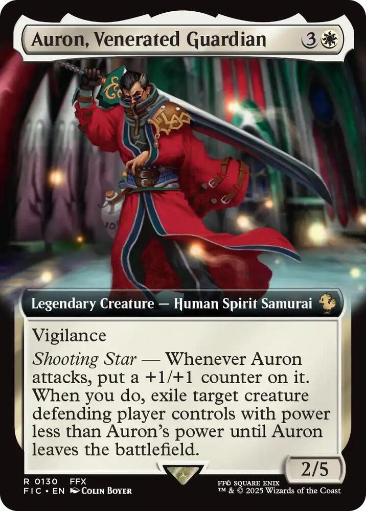Auron, Venerated Guardian (Extended Art)-Commander: FINAL FANTASY-R-Normal