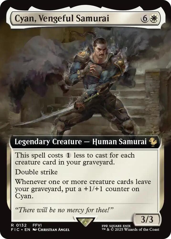Cyan, Vengeful Samurai (Extended Art)-Commander: FINAL FANTASY-R-Normal