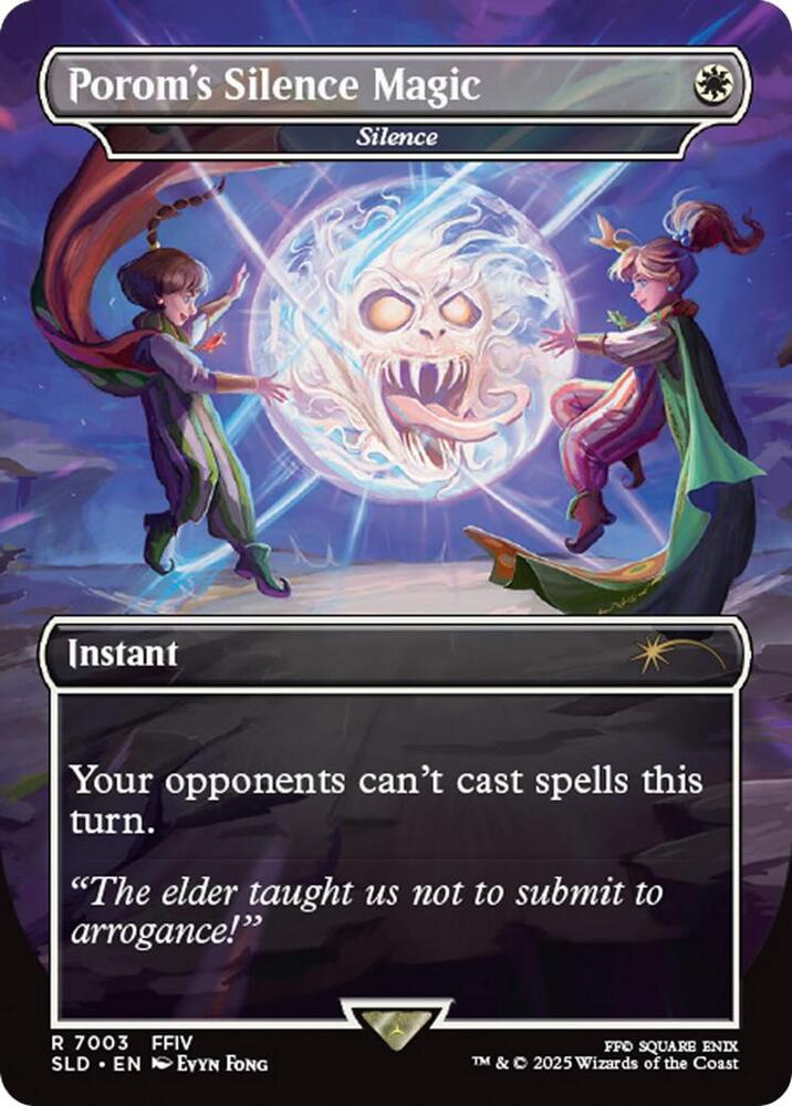 Porom's Silence Magic - Silence (Rainbow Foil)-Secret Lair Drop Series-R-Foil