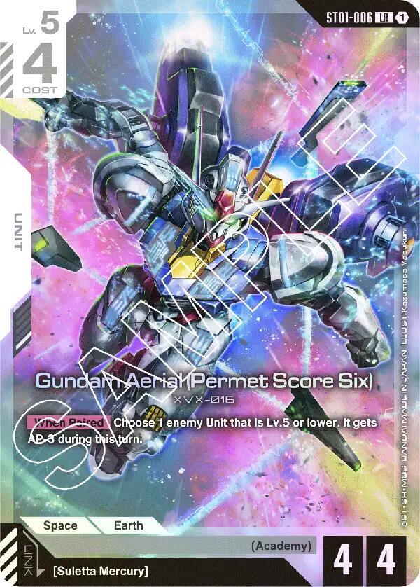 Gundam Aerial (Permet Score Six)-Starter Deck 01: Heroic Beginnings-Legend Rare-Holofoil