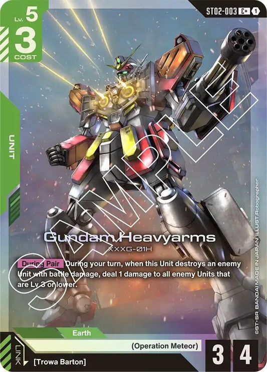 Gundam Heavyarms (C+)-Starter Deck 02: Wings of Advance-C+-Holofoil