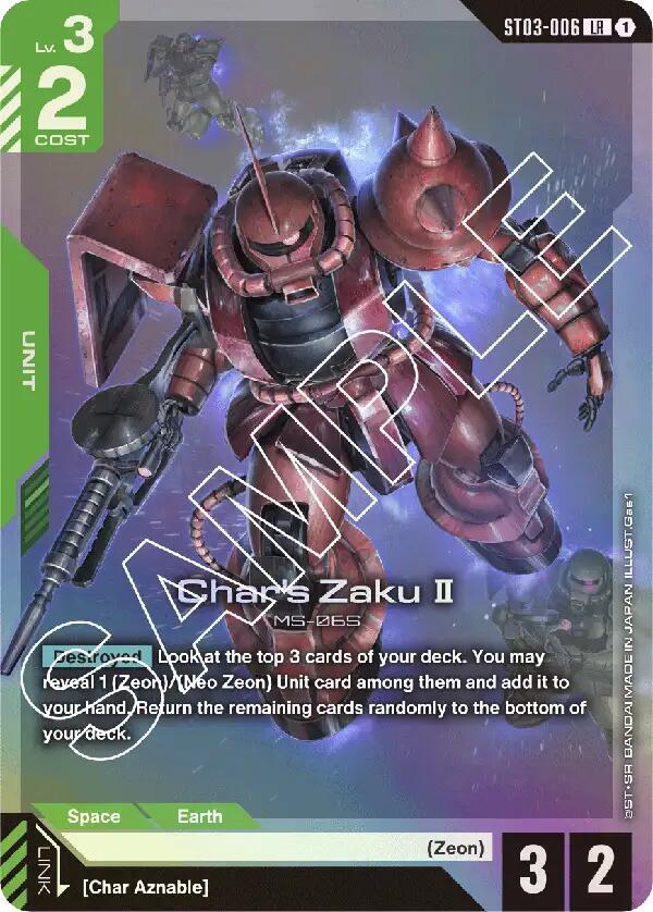Char's Zaku II-Starter Deck 03: Zeon's Rush-Legend Rare-Holofoil