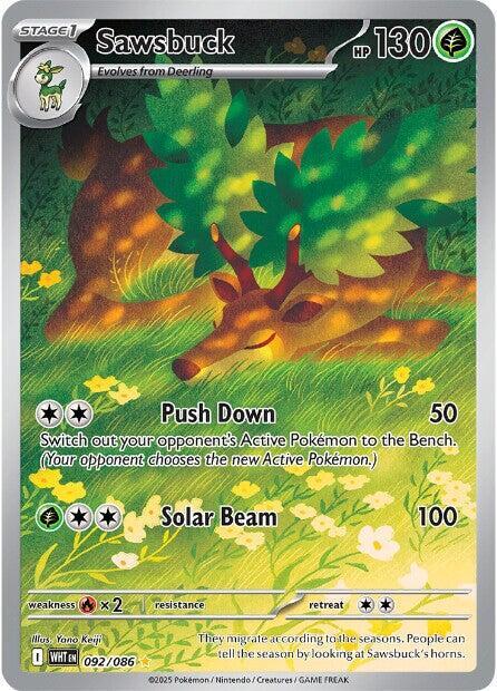 Sawsbuck - 092/086-SV: White Flare-Illustration Rare-Holofoil