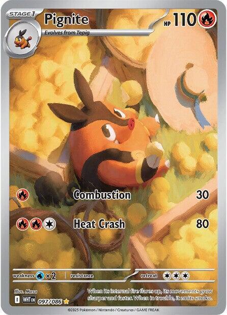 Pignite - 097/086-SV: White Flare-Illustration Rare-Holofoil
