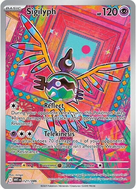 Sigilyph - 121/086-SV: White Flare-Illustration Rare-Holofoil
