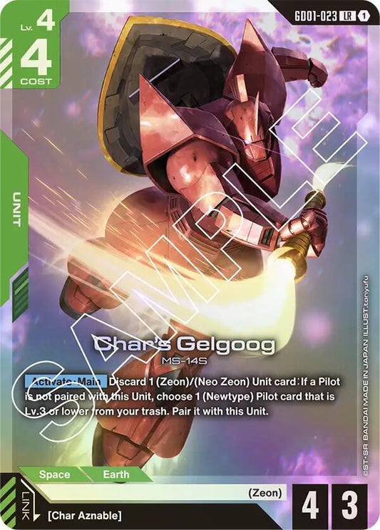 Char's Gelgoog-Newtype Rising-Legend Rare-Holofoil