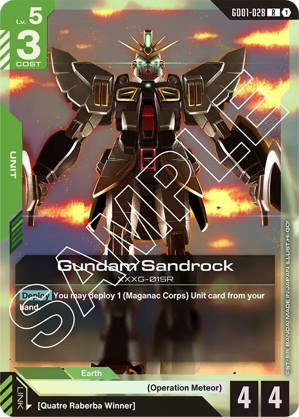 Gundam Sandrock-Newtype Rising-Rare-Holofoil