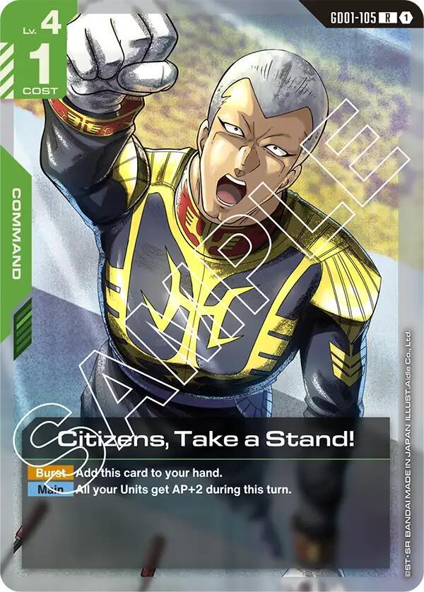Citizens, Take a Stand!-Newtype Rising-Rare-Holofoil