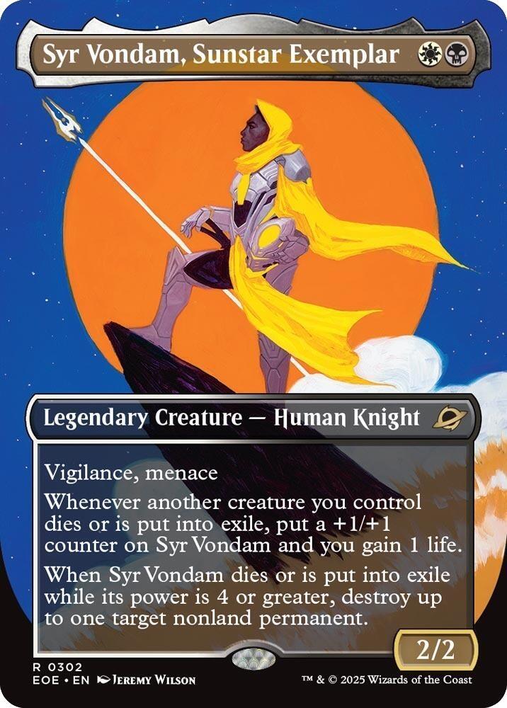 Syr Vondam, Sunstar Exemplar (Borderless)-Edge of Eternities-R-Normal