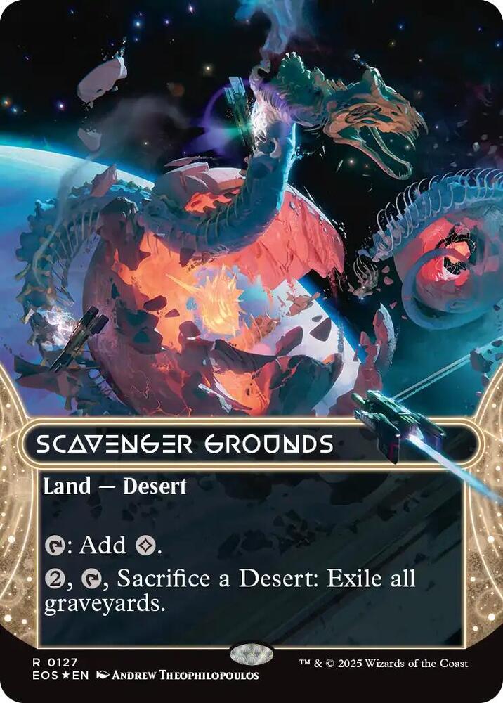 Scavenger Grounds (0127) (Borderless) (Galaxy Foil)-Edge of Eternities: Stellar Sights-R-Foil
