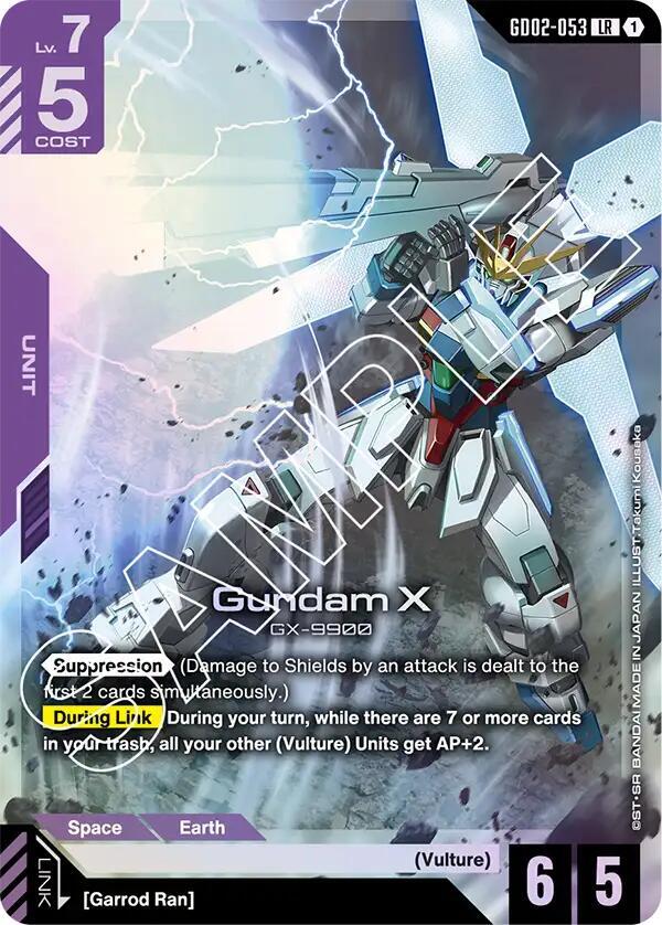 Gundam X (GD02-053)-Dual Impact-Legend Rare-Holofoil