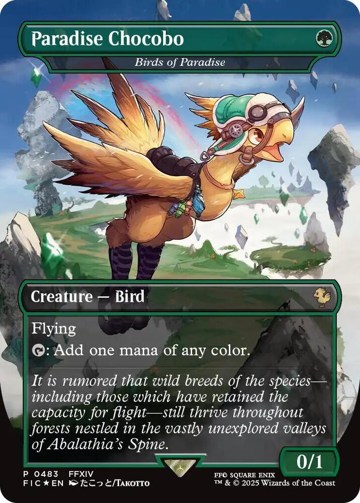 Paradise Chocobo - Birds of Paradise (Borderless)-Commander: FINAL FANTASY-P-Foil