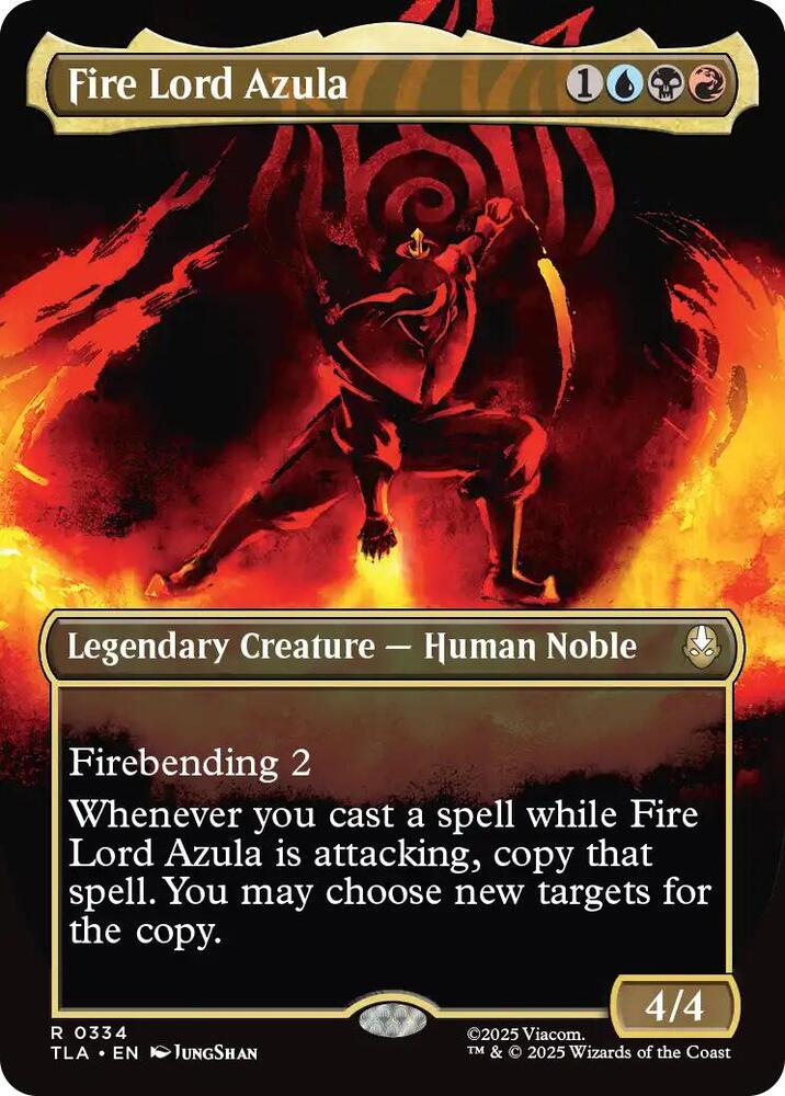 Fire Lord Azula (0334) (Borderless)-Avatar: The Last Airbender-R-Foil